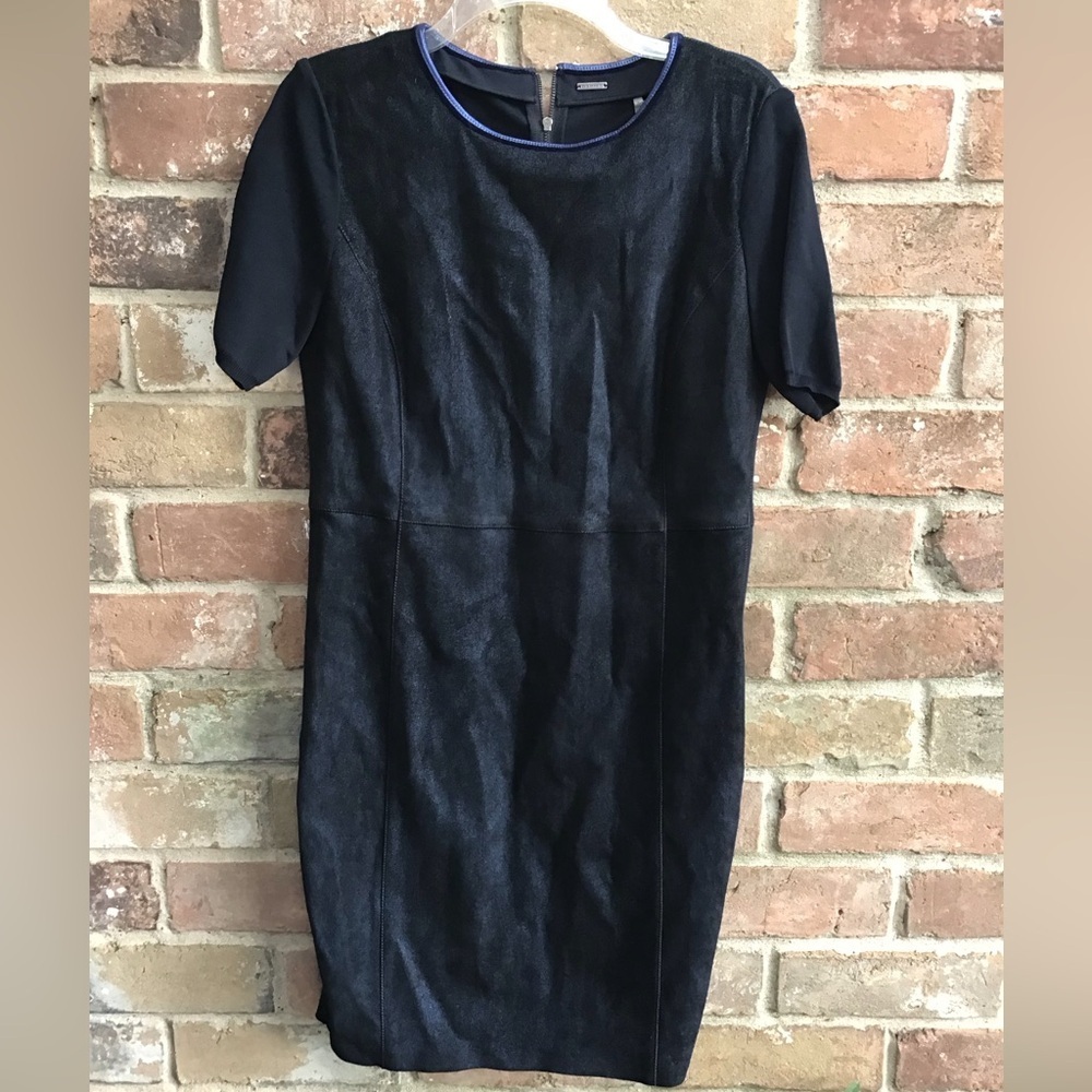 Ellie Tahari Emily lamb suede dress size 10 - Picture 2 of 6